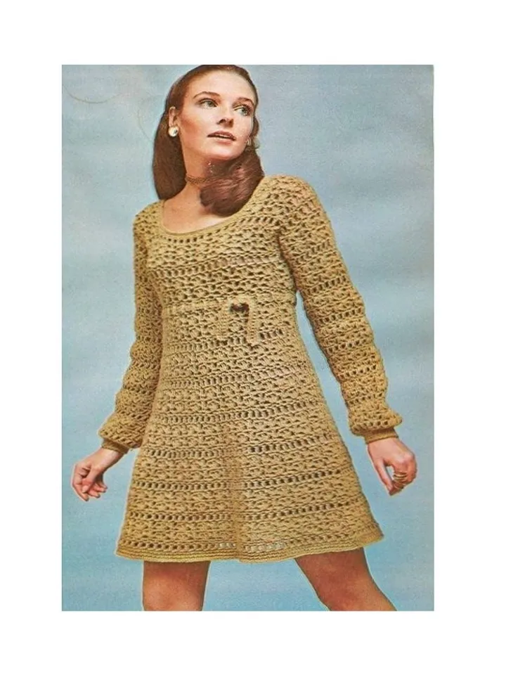 Dress crochet patterns, lace dress crochet, vintage dress crochet pdf instant download