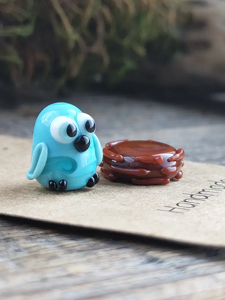GLASS FIGURINES Tiny owl Miniature owl figurine Glass owl gifts Small owl sculpture Preschool graduation gifts Terrarium decoration