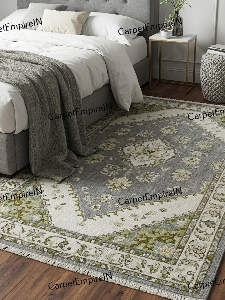 Exquisite Green Modern Oushak Hand Knotted Rug4x6,5x8,6x9,8x10,9x12,10x14 ft Handmade Rugs for Living Room-Antique Contemporary rug,kids rug