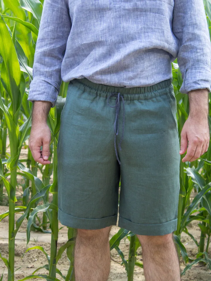 Linen shorts for men / Linen organic clothing / Mens summer linen shorts / gift for men