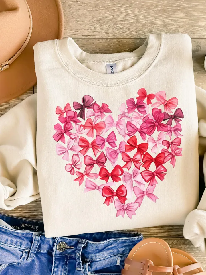 Coquette Valentine Heart PNG, Valentine png, Valentines day png, Valentine Bow Png, Pink Valentine Png, Valentine love Png, Girls valentine