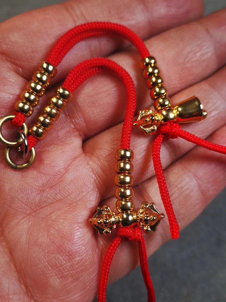 Gandhanra Handmade 5mm Gilded Tibetan Buddhist Prayer Bead Counters for 8-15mm Mala