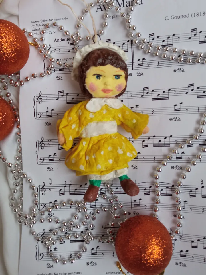 Handmade pendant doll "Sunshine Angel"- a unique decoration for the Christmas tree and indoor spaces 
Xmas ornaments