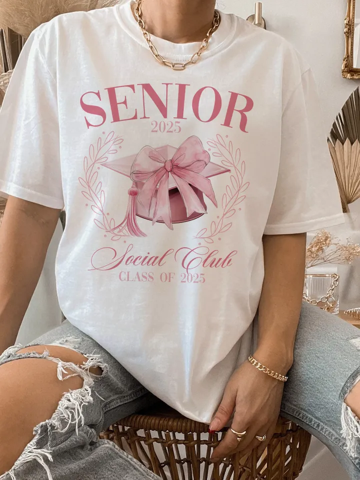 Coquette,Senior 2025 PNG,Pink Bow png,Senior 2025 png,Class of 2025 png,Graduation 2025 png,High School Shirt png,University png,Grad png