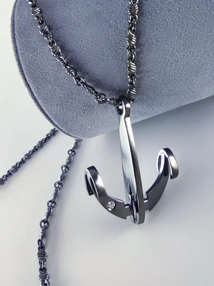 Silver Anchor Pendant - Amulet