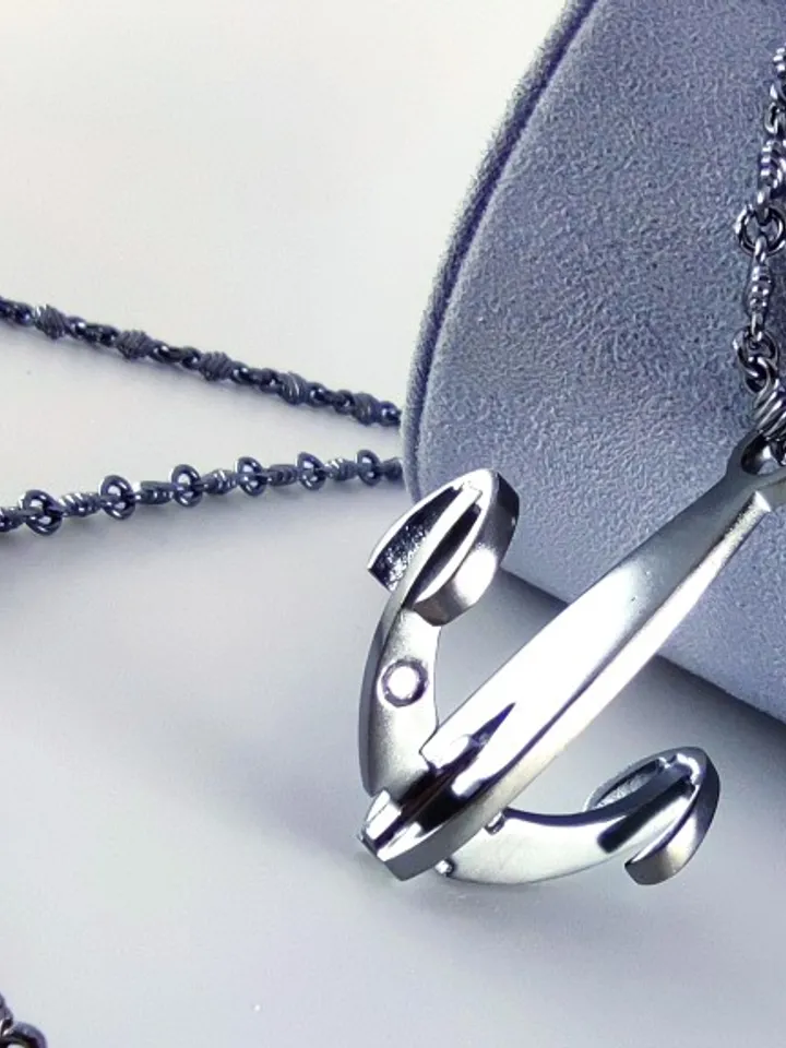 Silver Anchor Pendant - Amulet