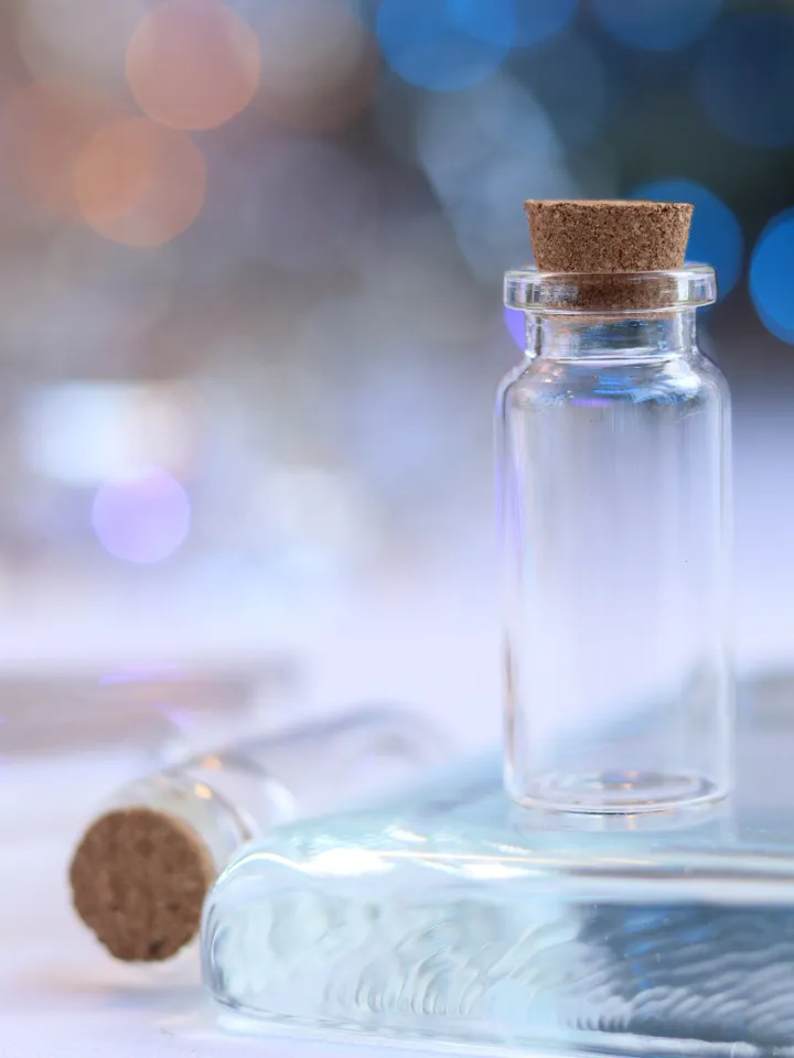Message in a bottle , Potion vials, Wish Jars, small Cork bottles, miniature glass jars, little gift