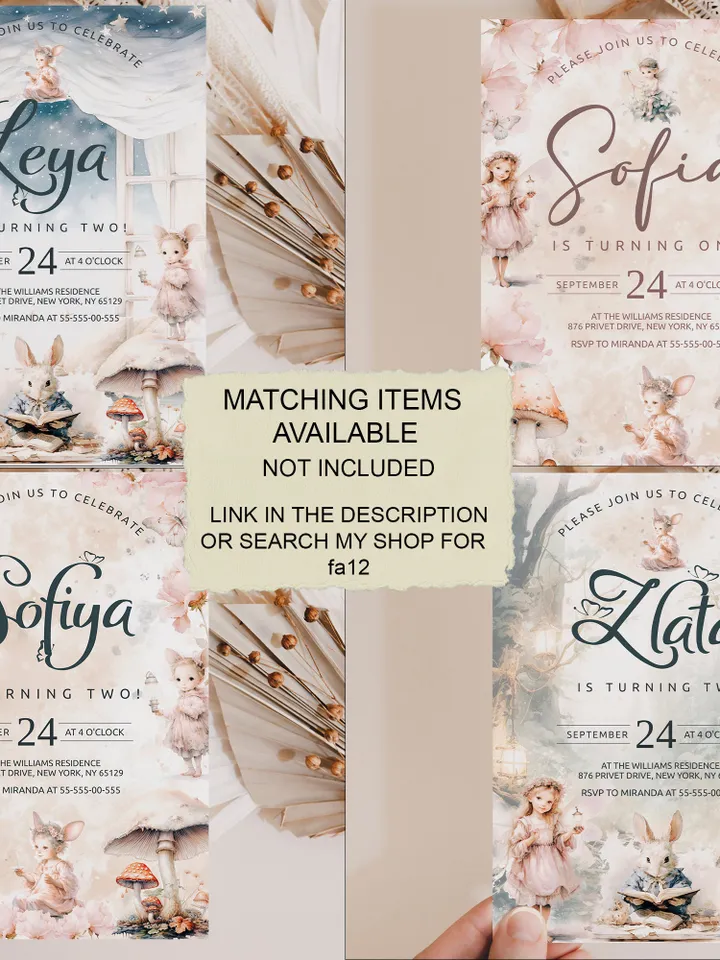 Editable Fairy Birthday water label template Fairy Floral Birthday Magical Enchanted Fairy Birthday  Pixie Fairy water bottle Party  fa12