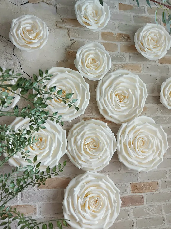 Giant flowers Large hanging roses Wedding flower decorations Custom size Lightweight waterproof Flowers for Party Backdrop Inside and Outside