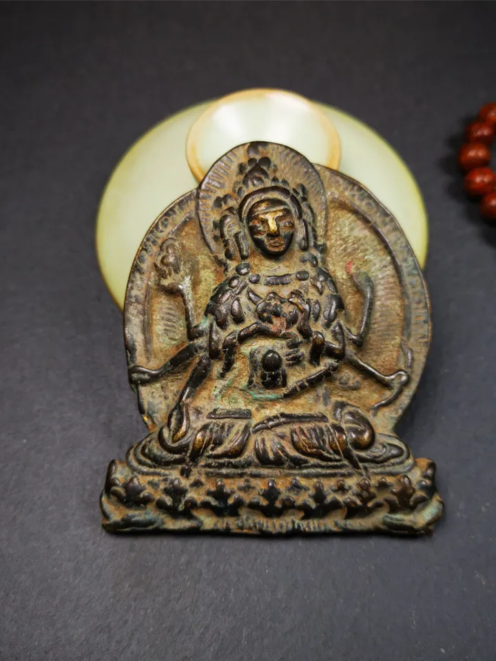 Gandhanra Tibetan Buddha Statue,Usnisa Vijaya,Victory Dharani,40 Years Old
