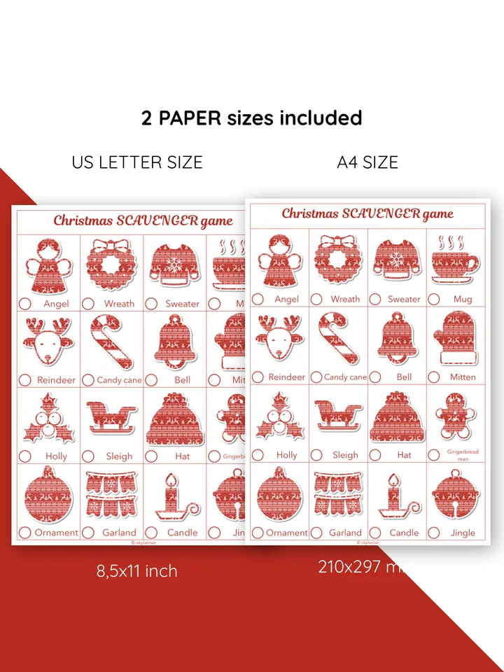 Christmas. Scavenger hunt game. Family Quiz game. Christmas activity. Xmas party. Christmas treasure hunt