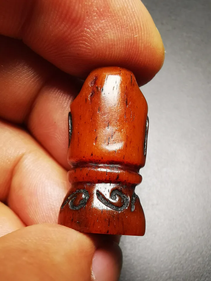 Gandhanra Tibetan Amulet,Yak Bone Carved Skull Sītavana Pendant, Hand-carved Skull Pendant for Prayer Bead/Necklace