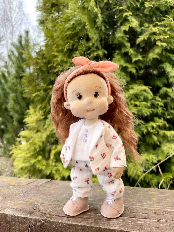 Art Doll Waldorf Doll Inspiration Handmade Textile Doll Birthday Gift for Girl