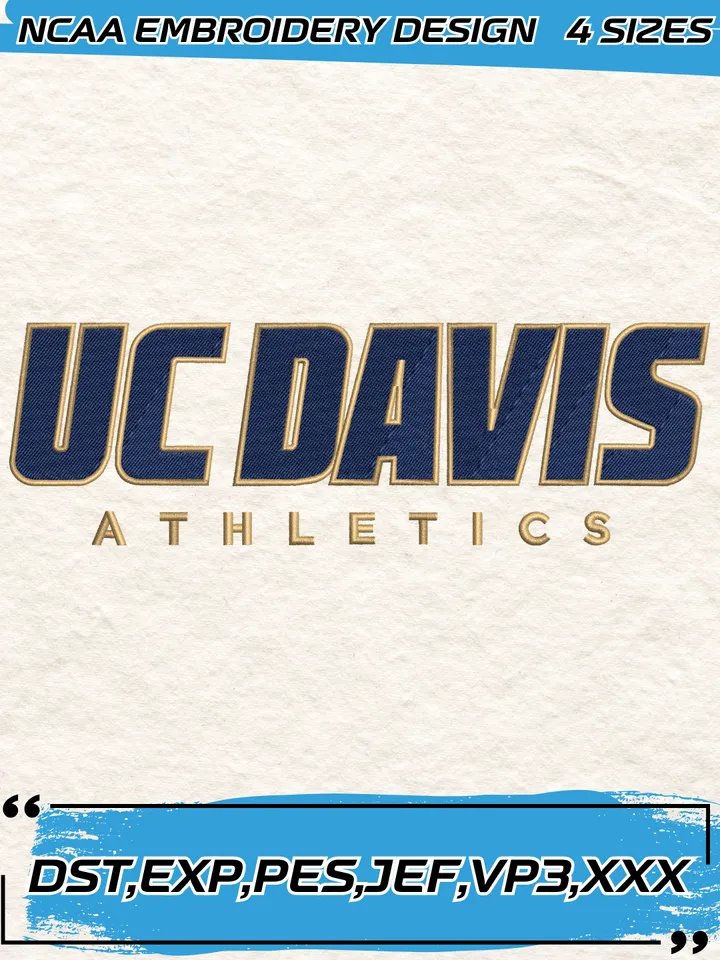 California Davis Aggies Logos Embroidery Designs,NCAA Logo Embroidery Design,Machine Embroidery Design File,4 Sizes, Digital Download