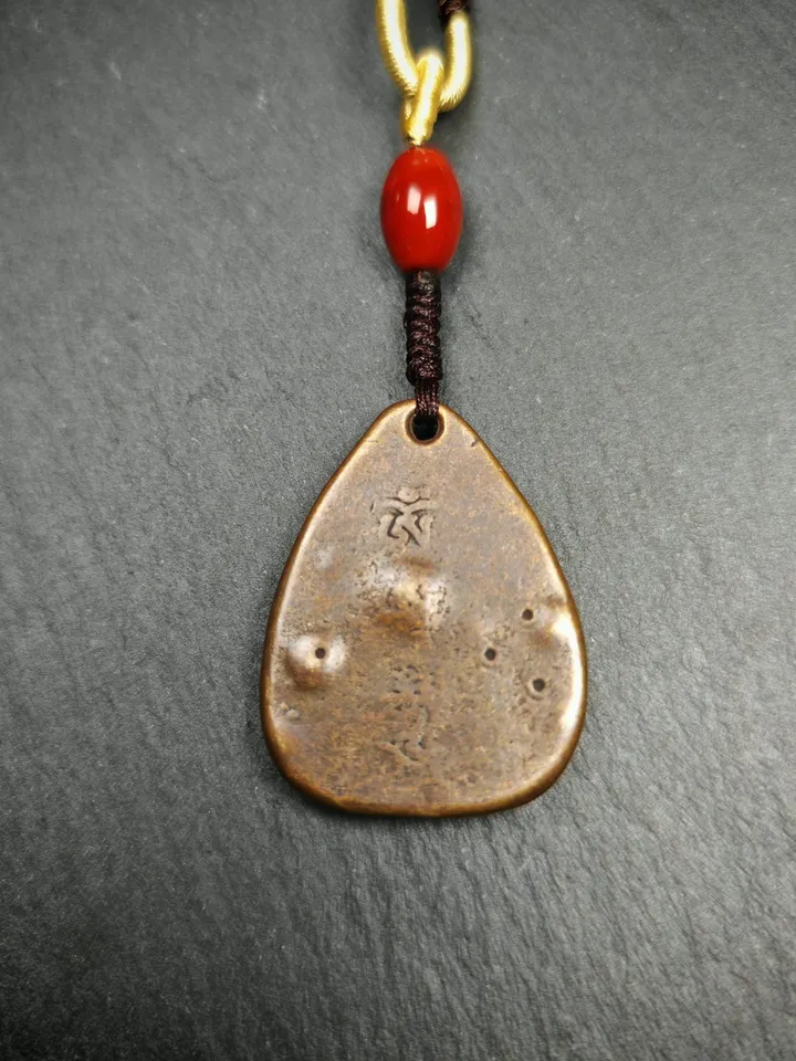 Gandhanra Old Tibetan Buddha Statue Amulet,Unique Green Tara Pendant,Protective Jewelry