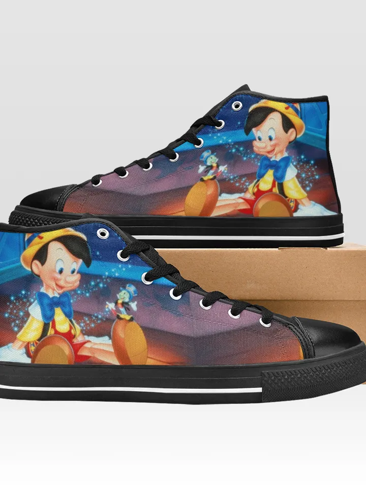 Pinocchio Shoes, High-Top Sneakers, Handmade Footwear