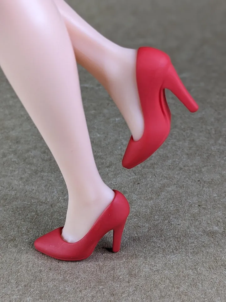 Classic red heels shoes for 30 cm fashion female dolls