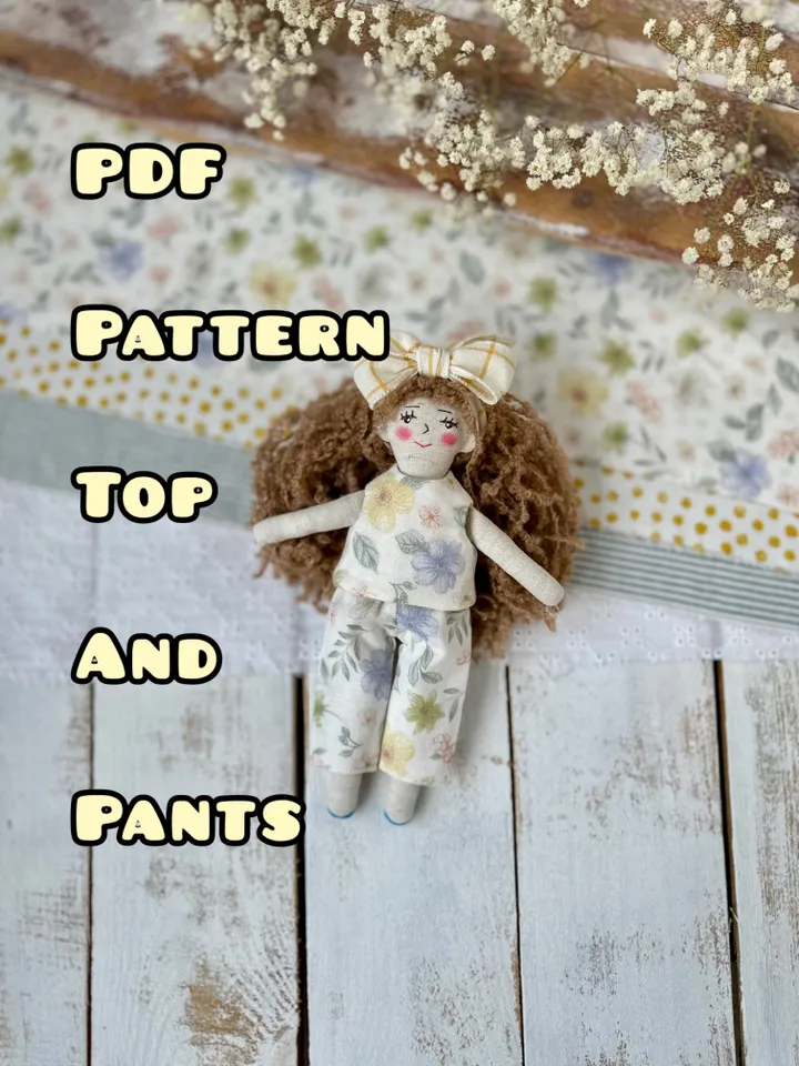 PDF pattern doll top and pants