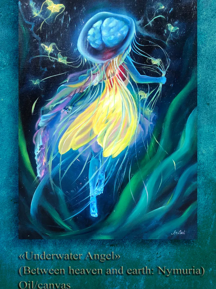 Underwater Angel Original Oil Painting