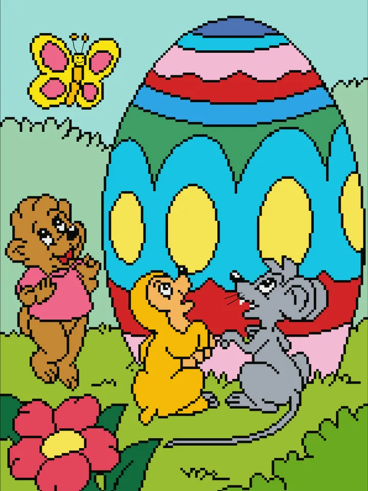 Cross Stitch Pattern Easter Egg Digital Download PDF