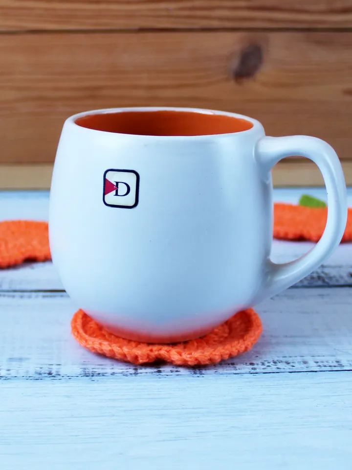 Crochet pumpkins Halloween coaster for fall table decor, Decorative pumpkin Autumn decorations, Primitive fall decor