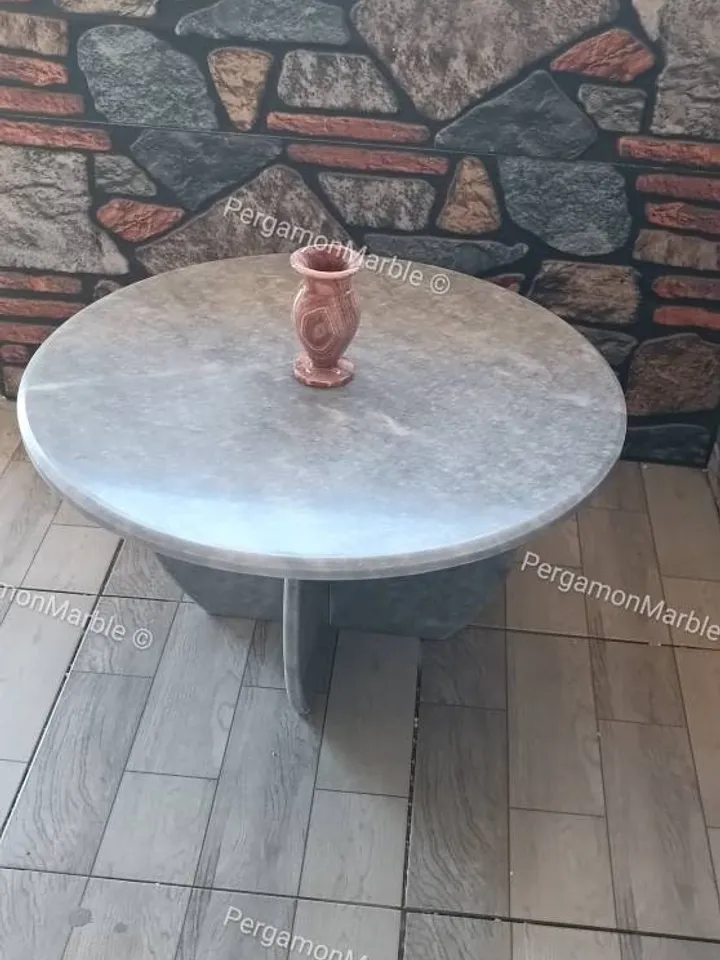 Gray Marble Coffee Table handmade 100% Marble handmade easy installation and fast shipping