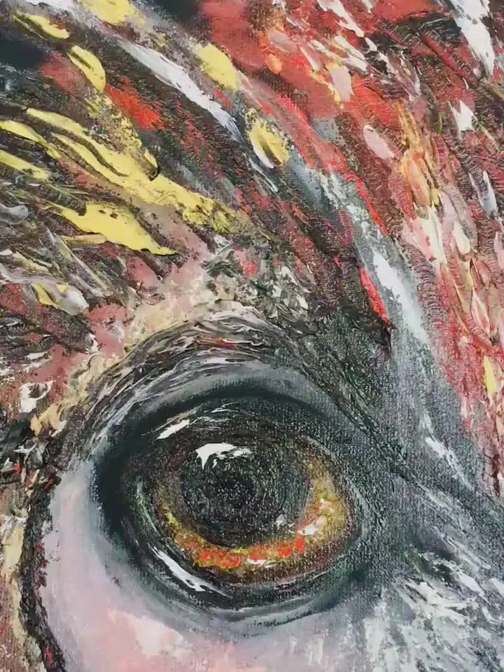 Fantasy woman-owl, original oil painting on  stretched canvas,home decoration wall art,hand made ,gift for her.