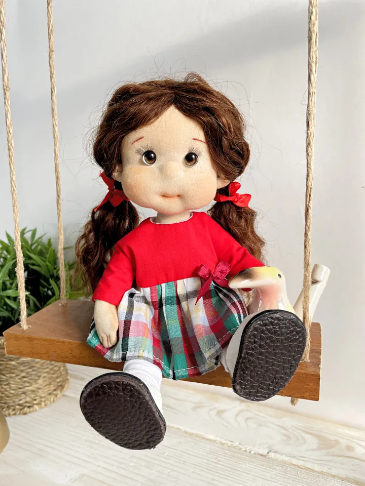 Art Doll Waldorf Doll Inspiration Handmade Textile Doll Birthday Gift for Girl