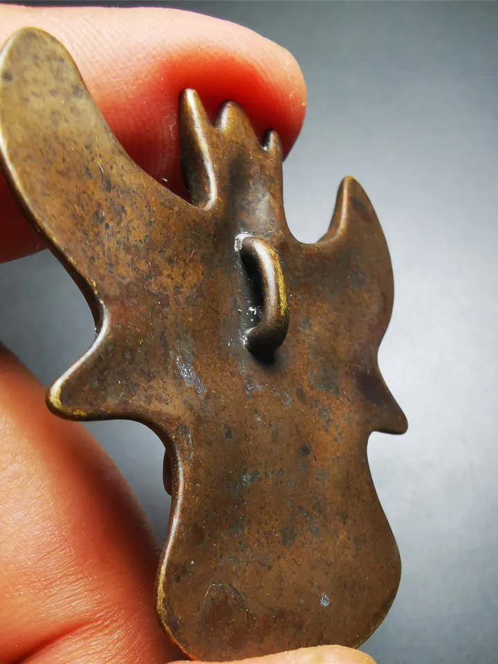 Gandhanra Antique Tibetan Buddhist Amulet,Garuda,Garula,Suparna,Golden-winged Bird Pendant,Made of Brass