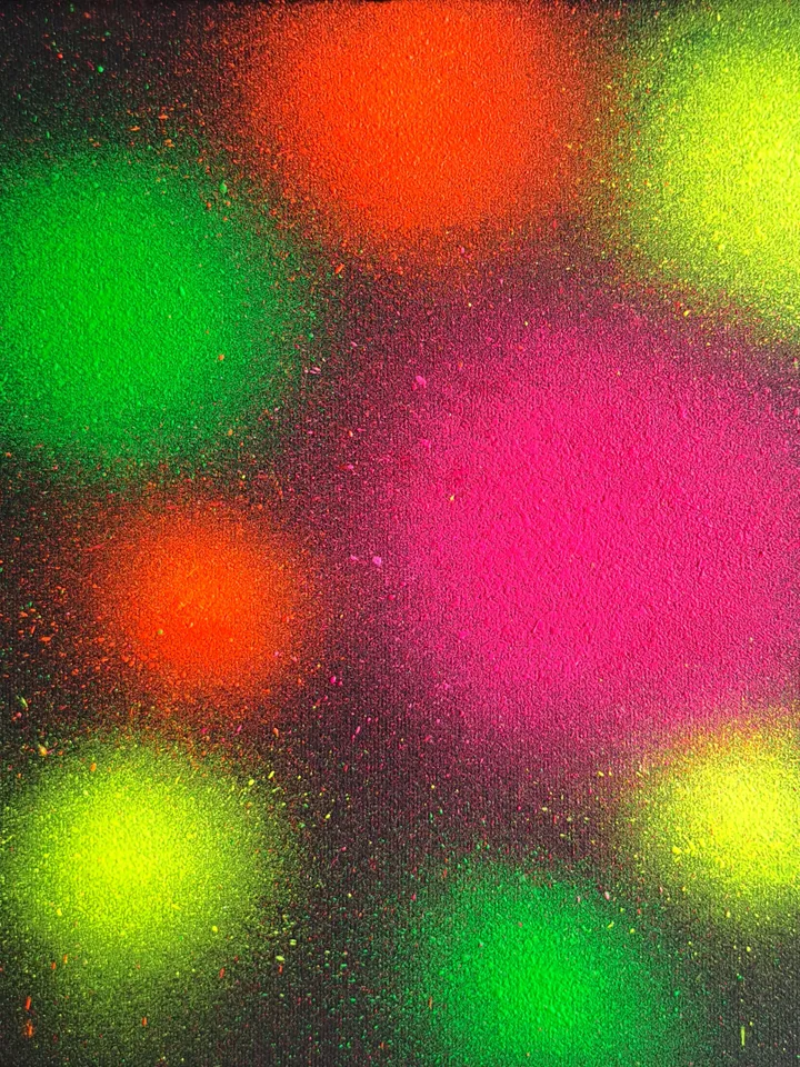 Fluorescent neon painting oil painting abstract modern art contemporary art on canvas