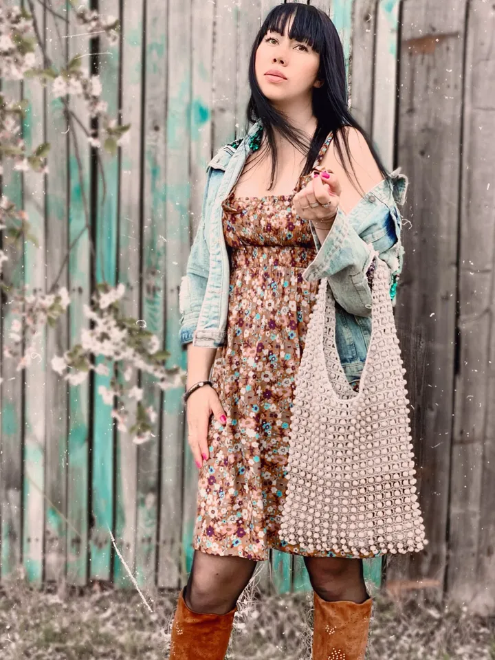 Crochet net bag with beads pattern PDF, grocery bag, market bag, vegan bag, tote bag, farmer bag, eco friendly bag, digital instant