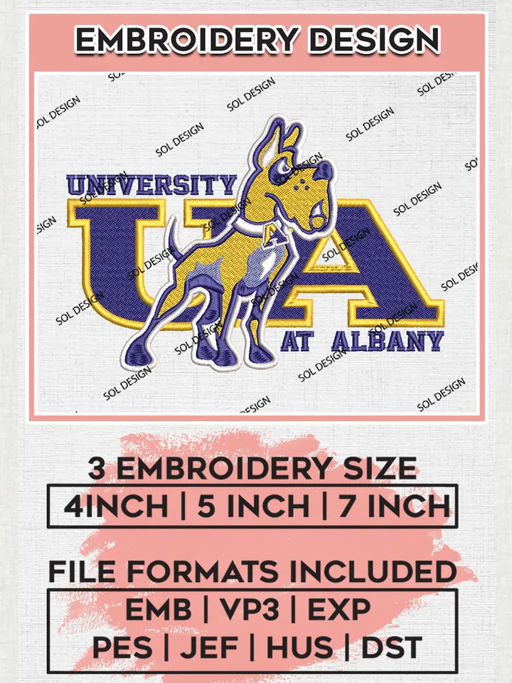 NCAA UA Great Danes Team Logo embroidery designs, NCAA UAlbany Great DanesLogo Machine embroidery files, NCAA Team Logo embroidery designs, NCAA Game Day Machine embroidery designs, Digital Download