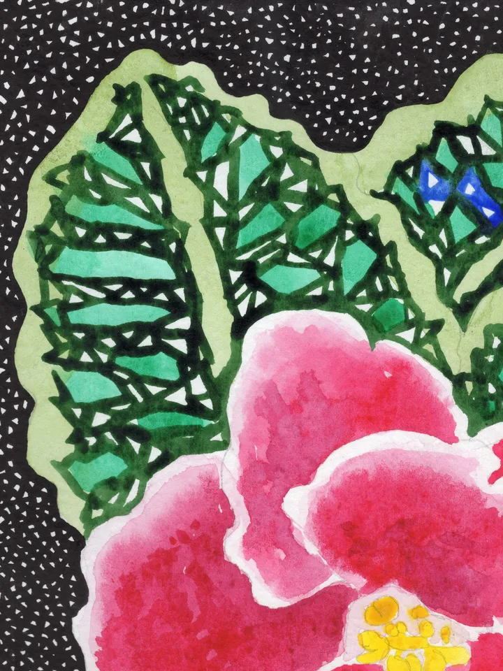 Violet. Original author's work in watercolor.