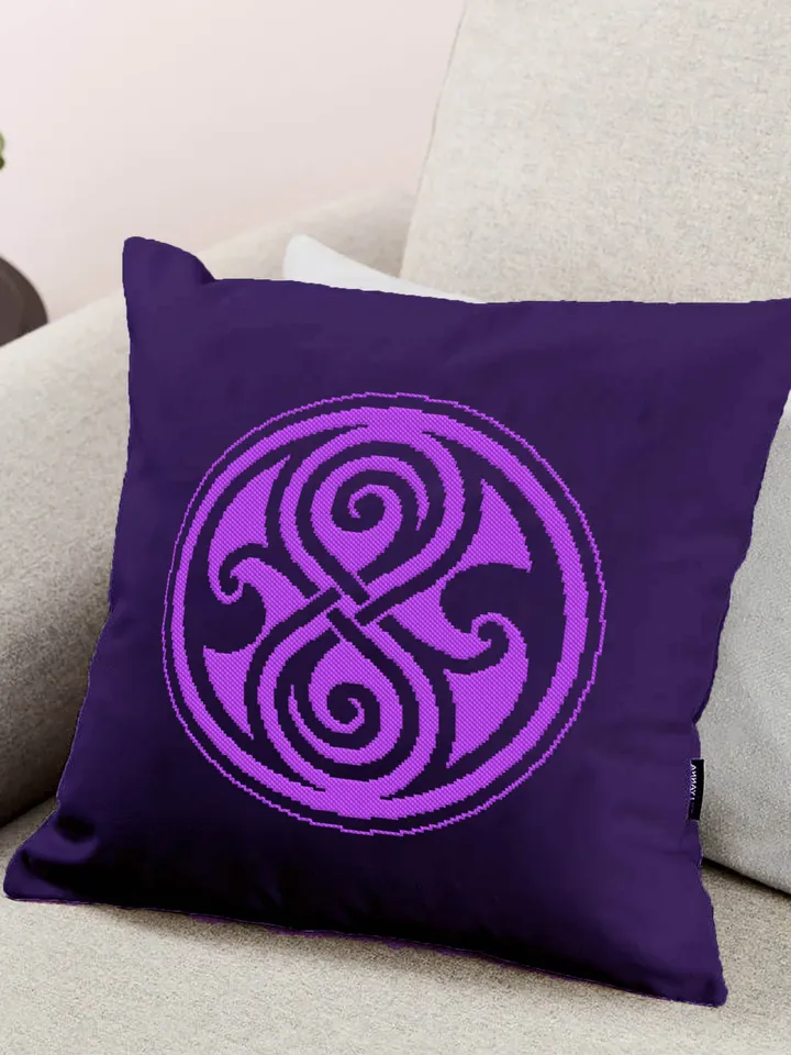 Celtic ornament cross stitch pattern download PDF, Monochrome mandala cross stitch chart, Celtic hourglass cross stitch, DIY Home decor #M21