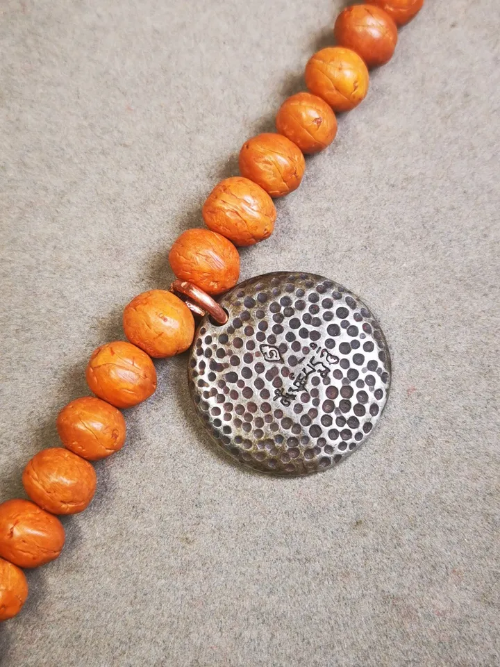 Gandhanra Handmade Tibetan Mala Pendant,Mahakala Amulet for Prayer Beads,Necklace,Bag Hanging,1.0" × 1.0"