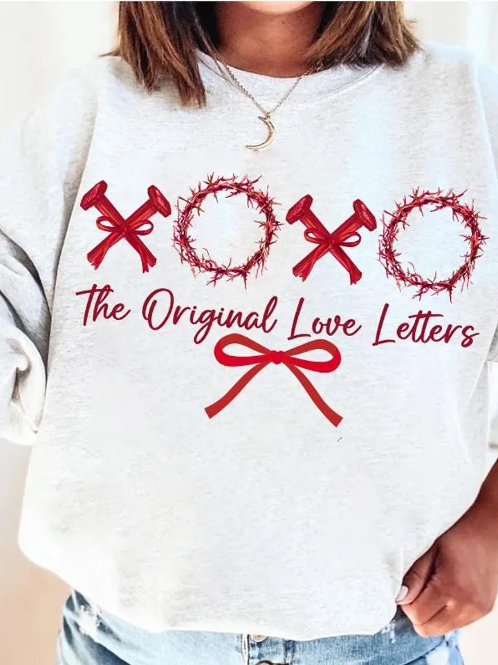XOXO the original love letters png, Christian Valentines Png, Valentine Day Png, Valentine Bow Png, Christian Shirt, Jesus Valentine Png