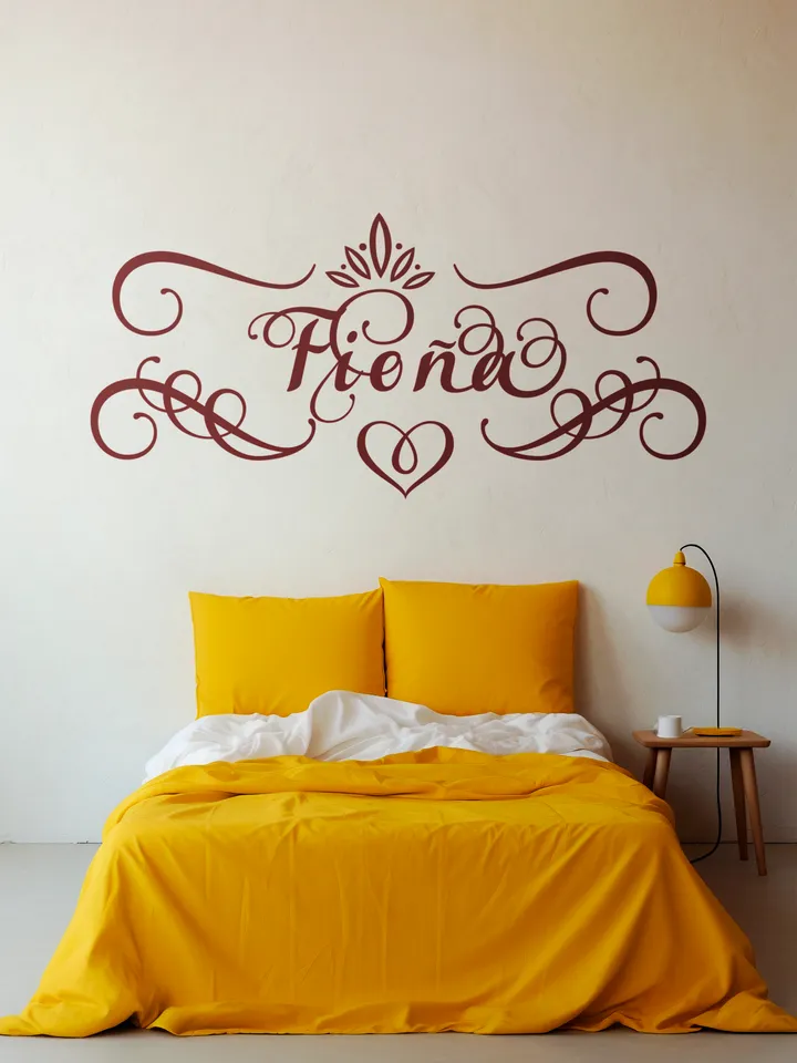 Fiona - name in Samantha style with bright letters, digital design