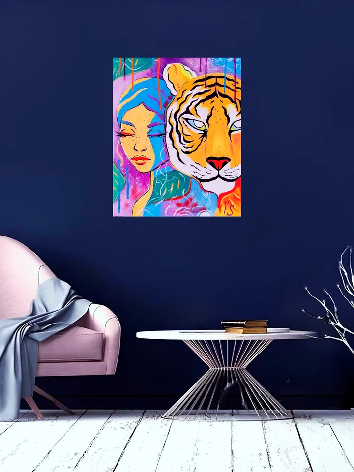 Tiger Girl original acrylic painting