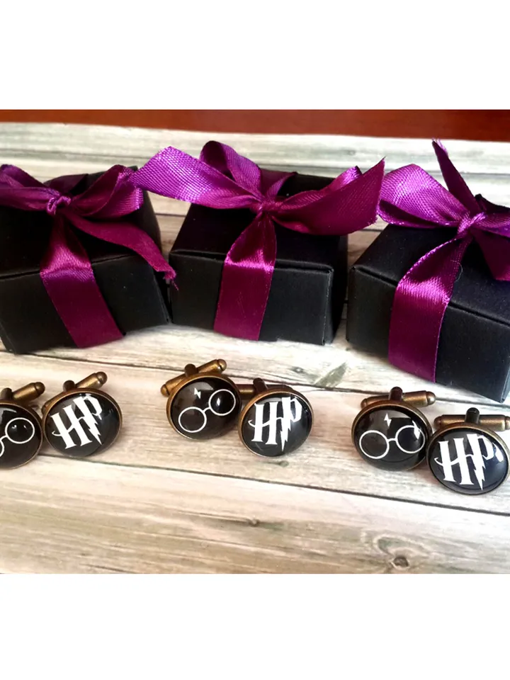 Harry Potter cufflinks, HP gift, Harry Potter Glasses Accessories