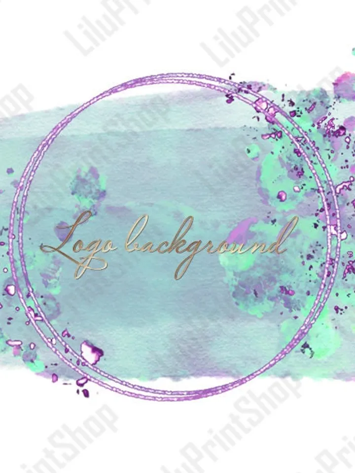 Logo Background Png Turquoise logo png Brush stroke Logo design Mint logo png Watercolor turquoise logo design Purple confetti logo digital