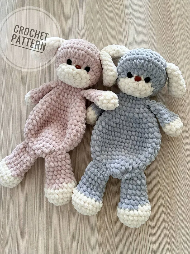 Crochet puppy snuggler pattern Amigurumi dog cuddle toy for kids pdf pattern