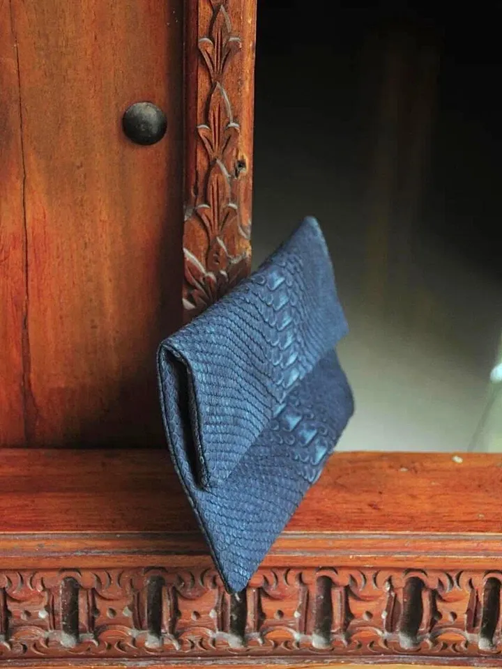 Genuine python skin blue jeans clutch handmade, classy elegant leather clutch, bag free shipping, clutch leathe, small clutch snakeskin