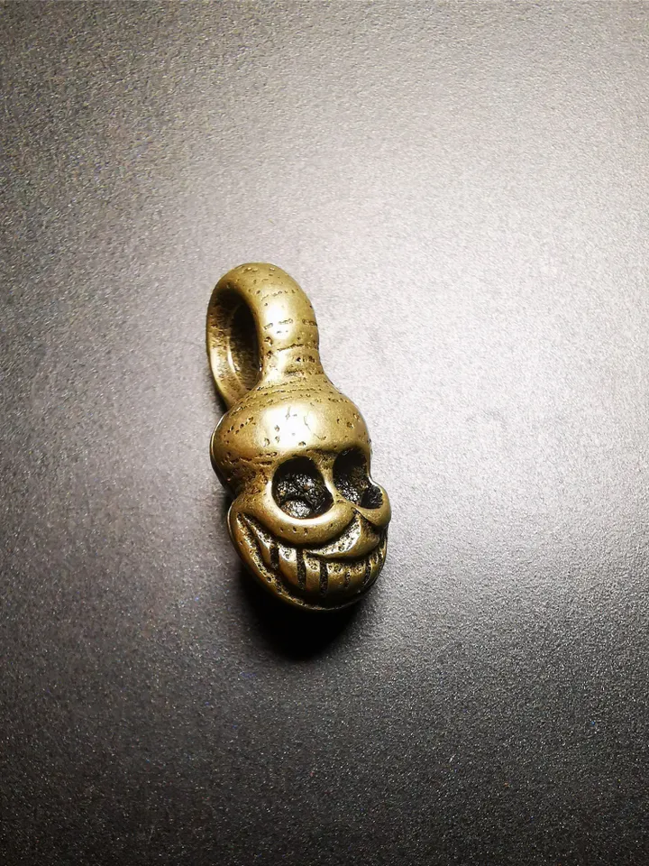Gandhanra Handmade Skull Sitavana Shape Bead Counter Clip for Prayer Beads, Mala Bead Accessories,Made of Copper
