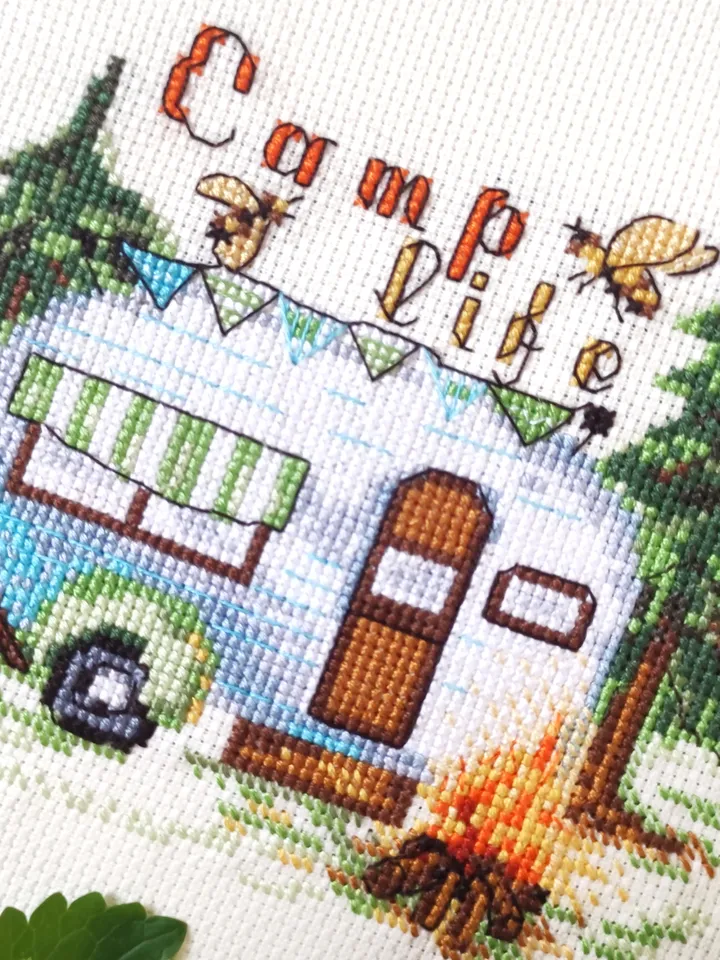 Camp life cross stitch pattern