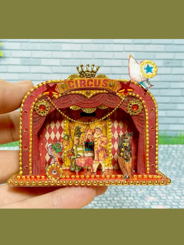 DIGITAL DOWNLOAD FOR PRINT. TUTORIAL.Video master class on creating a puppet circus.1:12