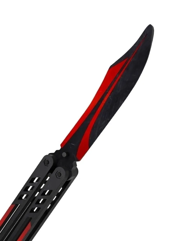 Wooden knife Butterfly Standoff 2