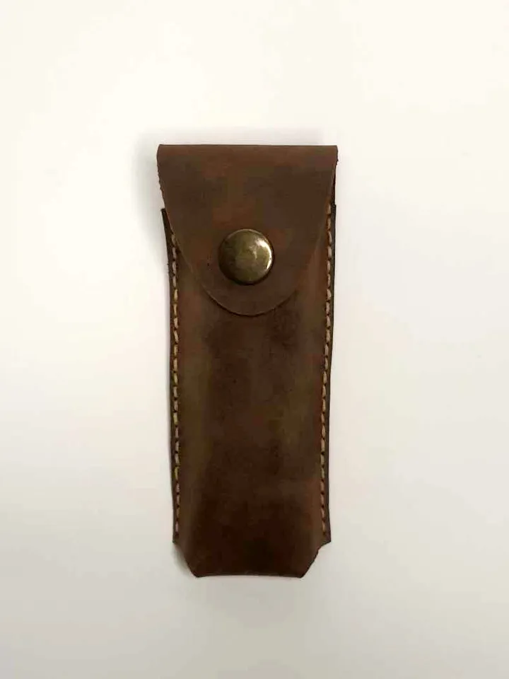 Leather Case for Opinel 7 8 9 10 knife, Knife Sheath for Opinel or similar folding knife, PDF leather sheath Belt Pouch holster PATTERN easy