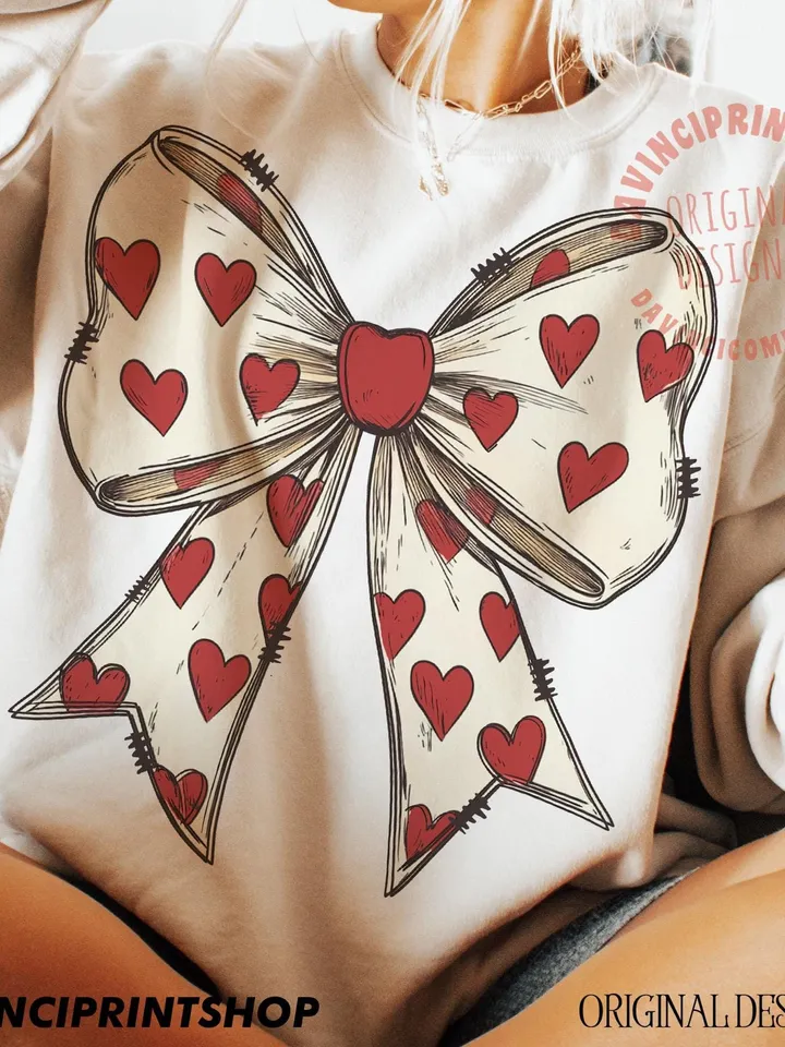 Coquette Bow Heart Png, Valentine Design Png, Valentine Bow Design, Valentine Gift, Heart Love Png, Valentine Png, Heart png, Sublimation