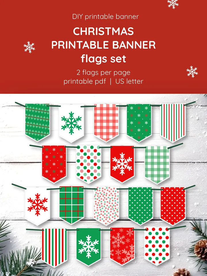 Printable Christmas Banner for Families & Classrooms.
Holiday Craft Activity. Printable Christmas Garland. DIY Christmas Banner for Kids and Teachers. Christmas classroom craft. Holiday party decor.