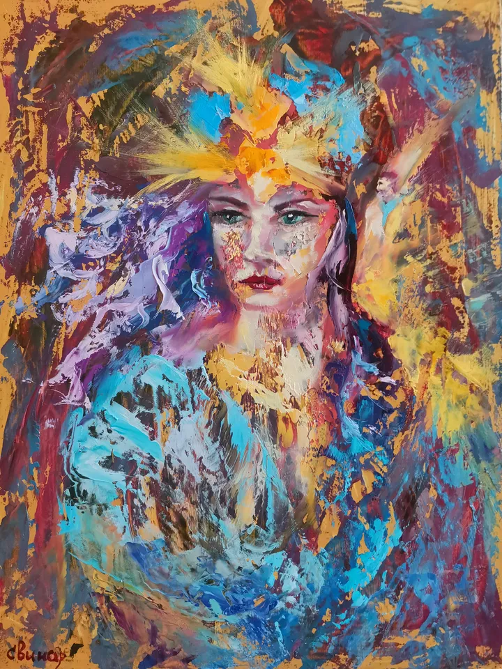 Aphrodite God Girl Woman Beauty Love Men Art Original Oil Painting Artist Svinar Oksana